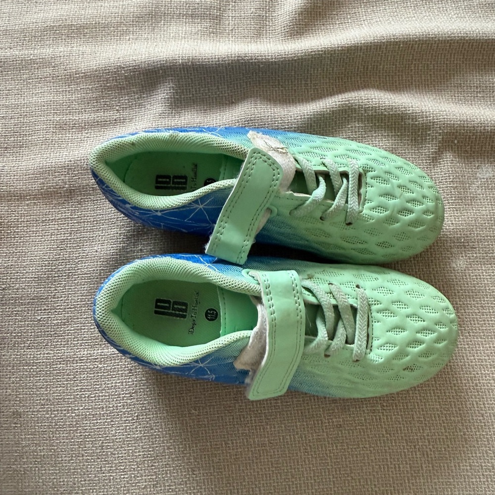 Kids' Green and Blue soccer cleats